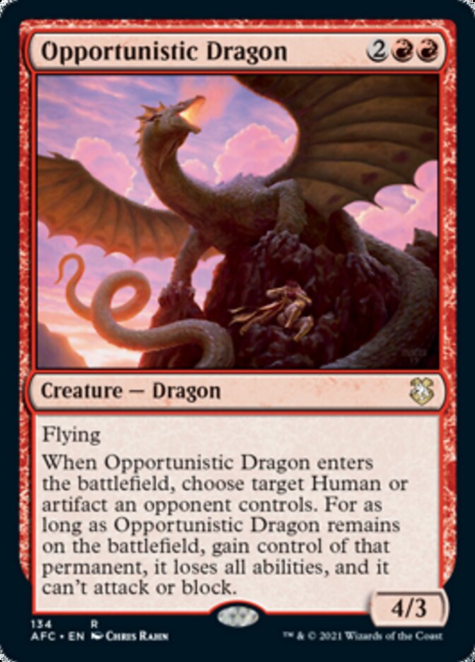 Opportunistic Dragon (134) [Commander: Adventures in the Forgotten Realms]