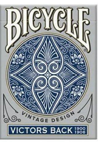 Bicycle Victors Back Vintage Design Playing Cards Blue