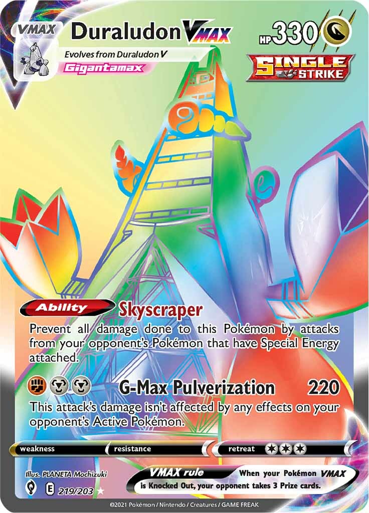Duraludon VMAX (Secret) (219/203) [SWSH07: Evolving Skies]