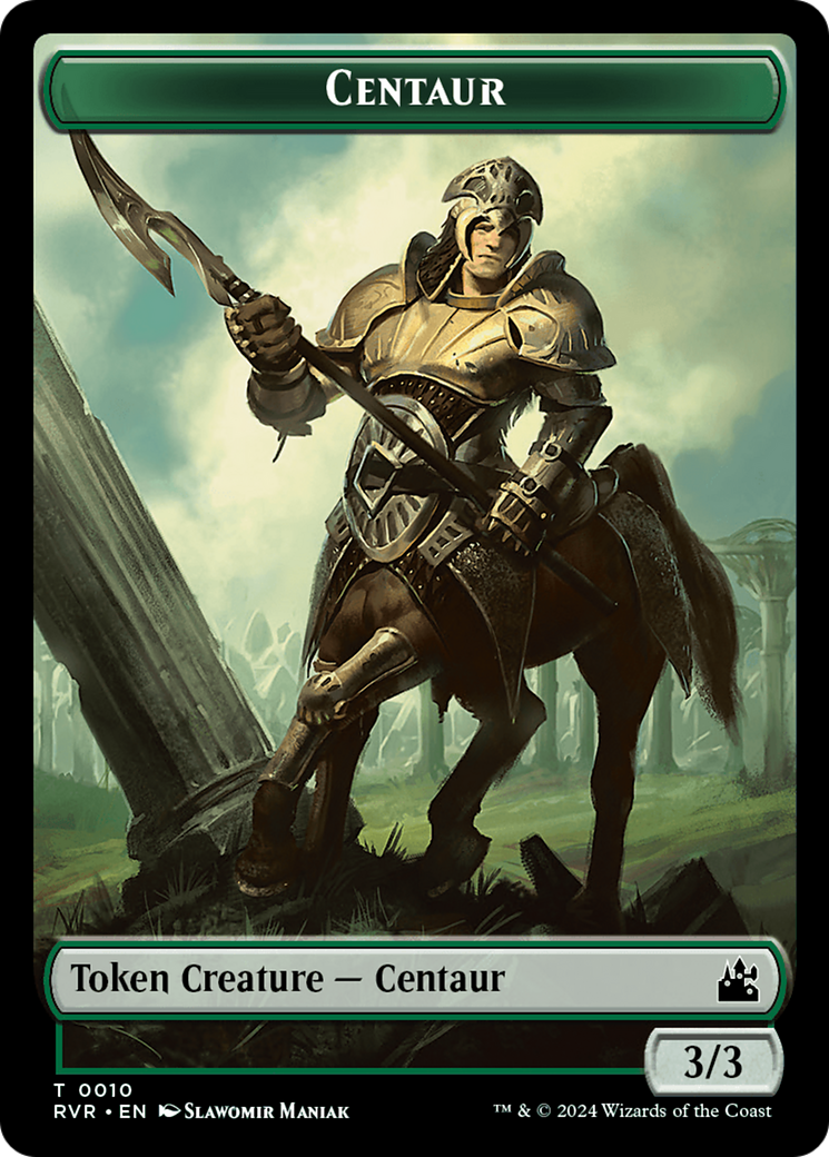 Elf Knight // Centaur Double-Sided Token (15 // 10) [Ravnica Remastered]