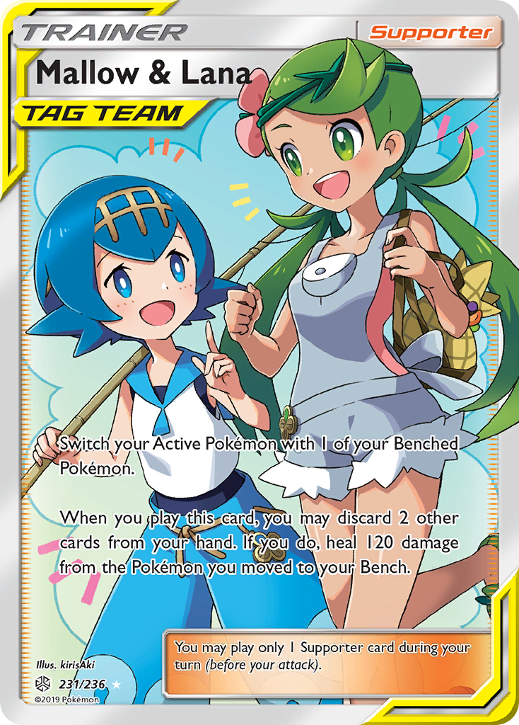 Mallow & Lana (Full Art) (231/236) [SM - Cosmic Eclipse]