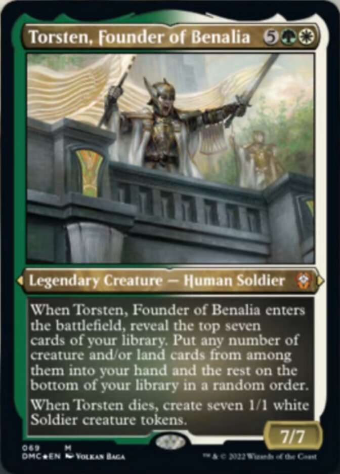 Torsten, Founder of Benalia (Foil Etched) (69) [Commander: Dominaria United]