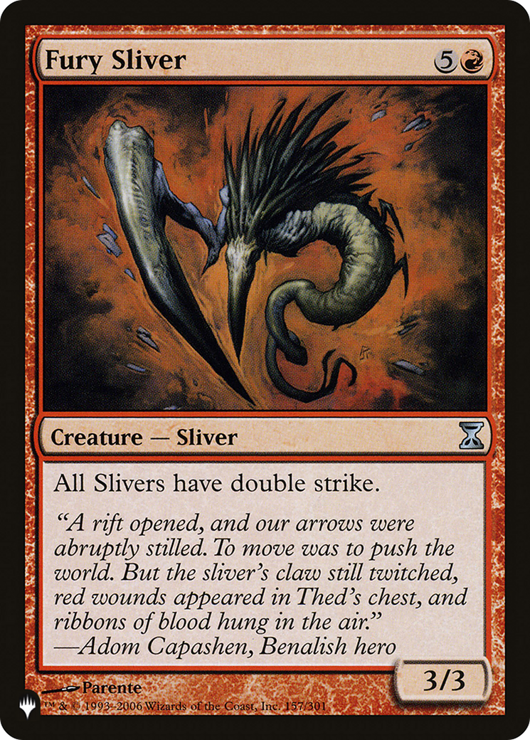 Fury Sliver (157/301) [The List Reprints]