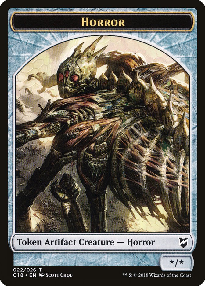 Mask // Horror Double-Sided Token (4 // 22) [Commander 2018]