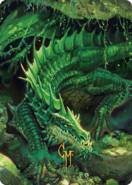 Adult Green Dragon Art Card (Gold-Stamped Signature) (1) [Art Series: Commander Legends: Battle for Baldur's Gate]