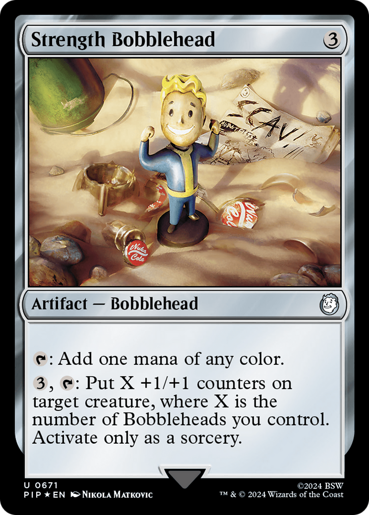 Strength Bobblehead (Surge Foil) (671) [Universes Beyond: Fallout]
