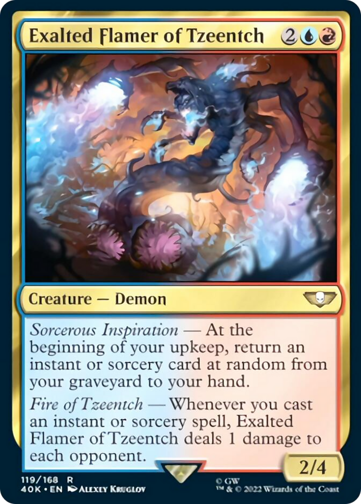 Exalted Flamer of Tzeentch (Surge Foil) (119) [Universes Beyond: Warhammer 40,000]