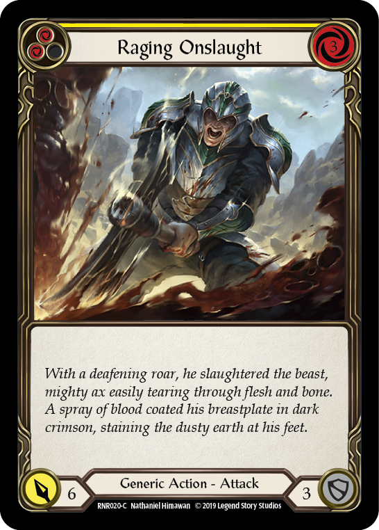 Raging Onslaught (Yellow) (RNR020) [Hero Deck: Rhinar]