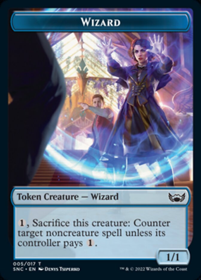 Fish // Wizard Double-Sided Token (4 // 5) [Streets of New Capenna]