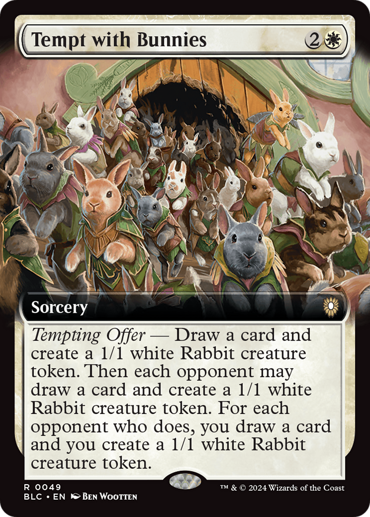 Tempt with Bunnies (Extended Art) (49) [Commander: Bloomburrow]