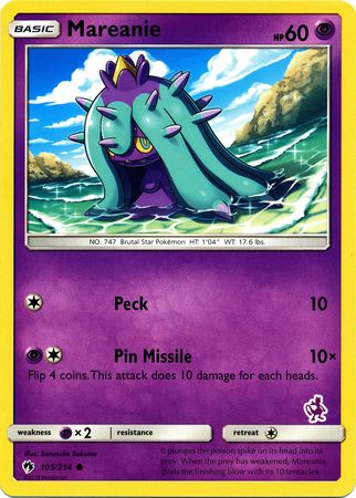 Mareanie - 105/214 (Mewtwo Stamped) (105/214) [Battle Academy]