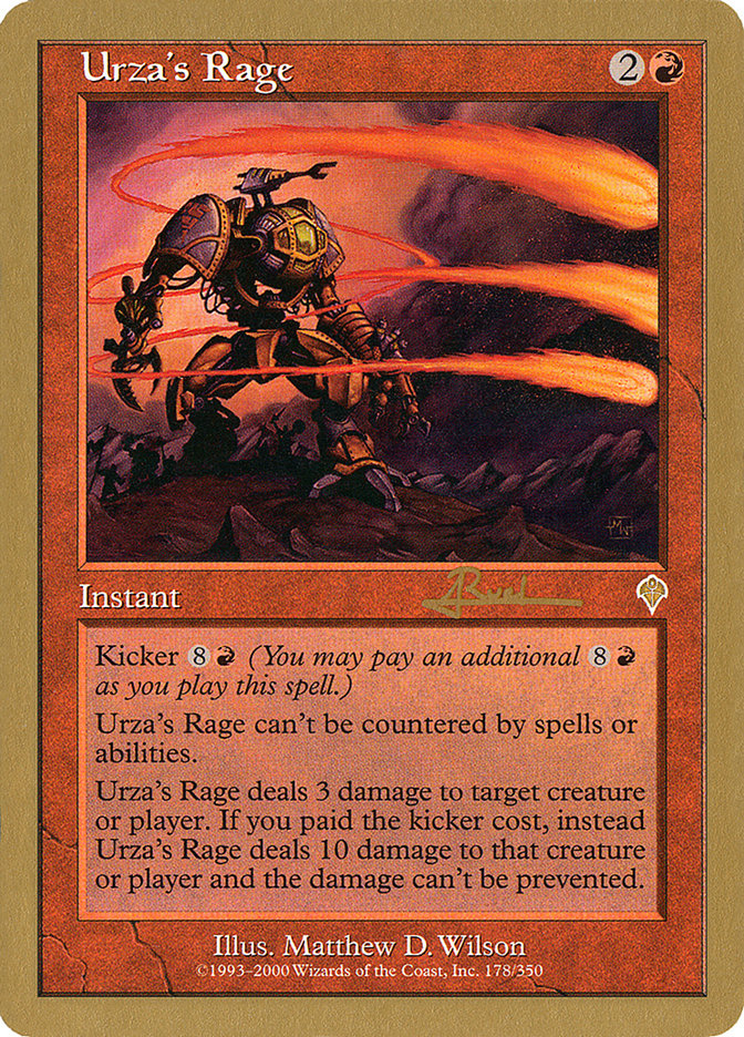 Urza's Rage - 2001 Antoine Ruel (INV) [World Championship Decks]