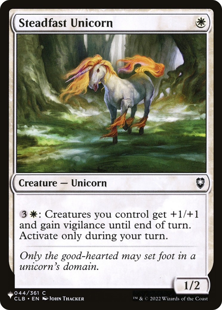 Steadfast Unicorn (044/361) [The List Reprints]