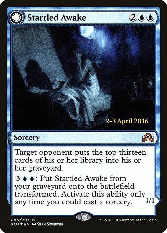 Startled Awake // Persistent Nightmare [Shadows over Innistrad Prerelease Promos]