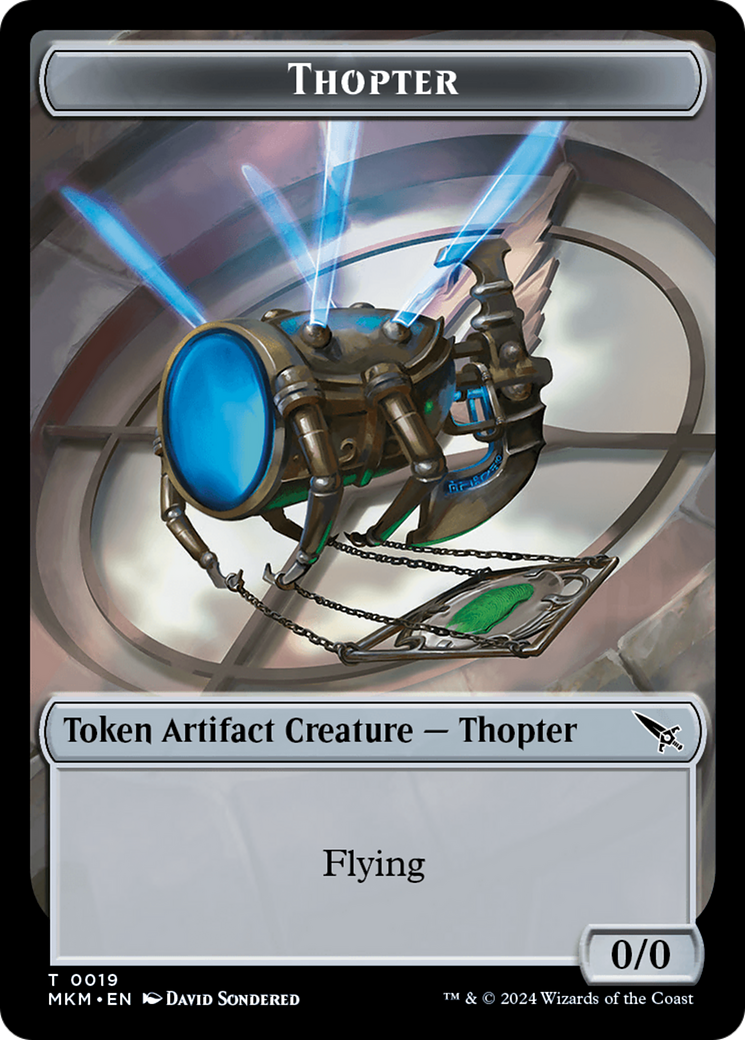 Thopter (0020) // Thopter (0019) Double-Sided Token (20 // 19) [Murders at Karlov Manor]