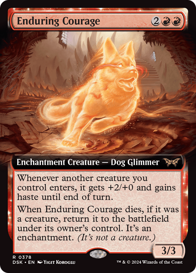 Enduring Courage (Extended Art) (378) [Duskmourn: House of Horror]