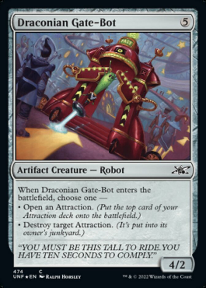 Draconian Gate-Bot (Galaxy Foil) (474) [Unfinity]