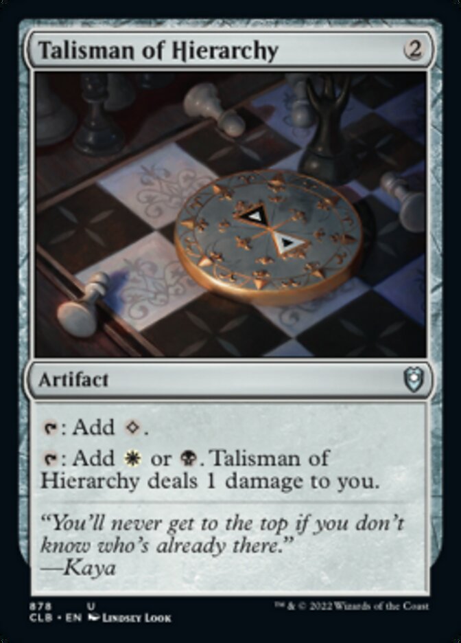 Talisman of Hierarchy (878) [Commander Legends: Battle for Baldur's Gate]