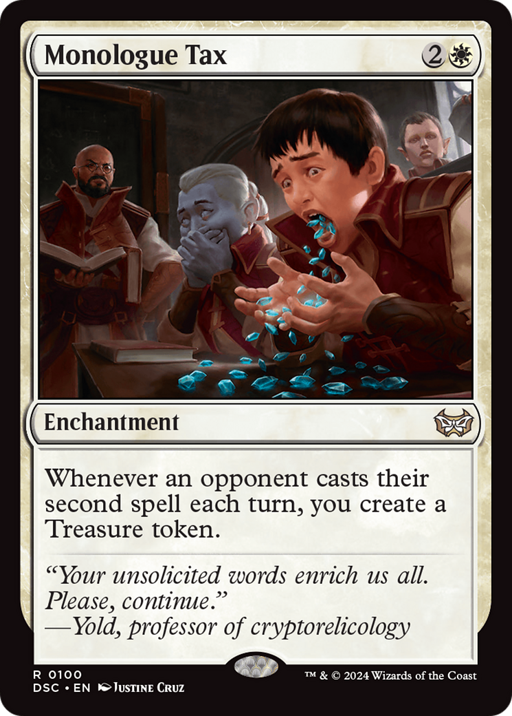 Monologue Tax (100) [Commander: Duskmourn: House of Horror]