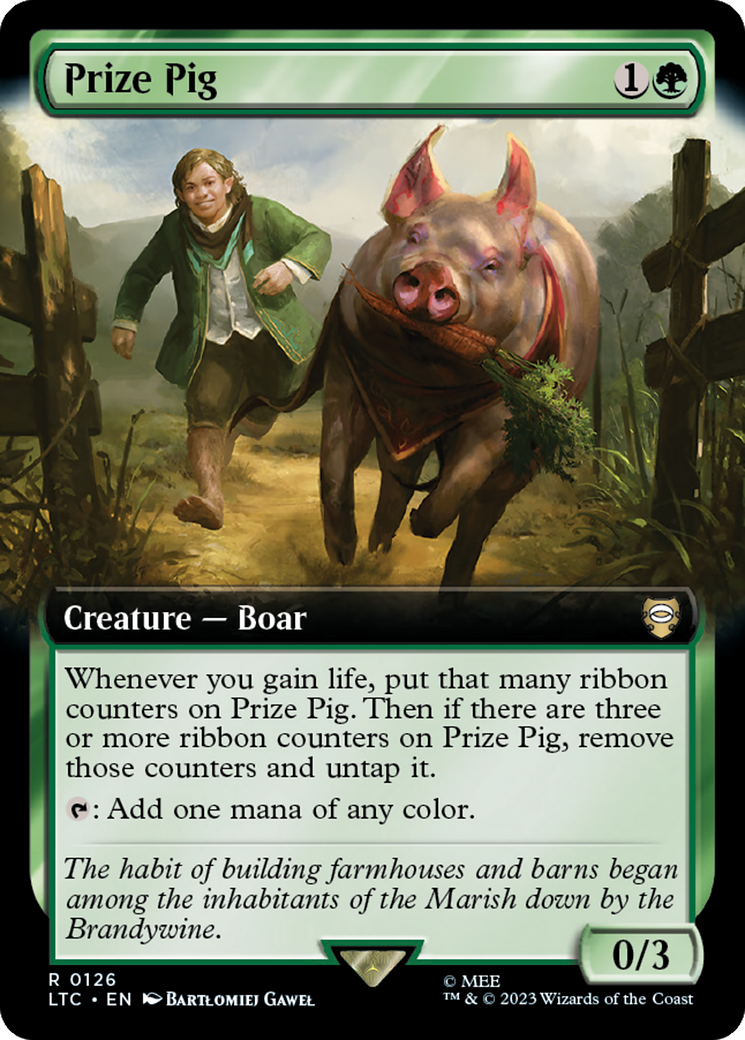 Prize Pig (Extended Art) (126) [Commander: The Lord of the Rings: Tales of Middle-earth]