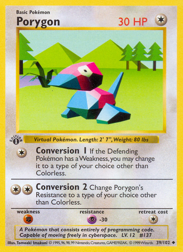 Porygon (039/102) [Base Set (Shadowless)]