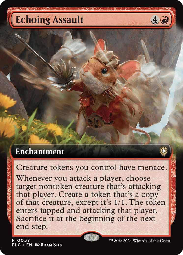 Echoing Assault (Extended Art) (58) [Commander: Bloomburrow]