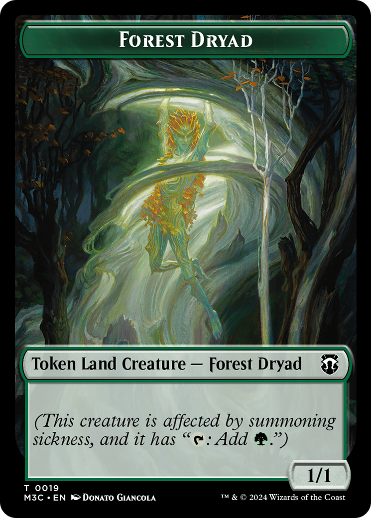 Forest Dryad // Emblem - Vivien Reid Double-Sided Token (19 // 28) [Commander: Modern Horizons 3]