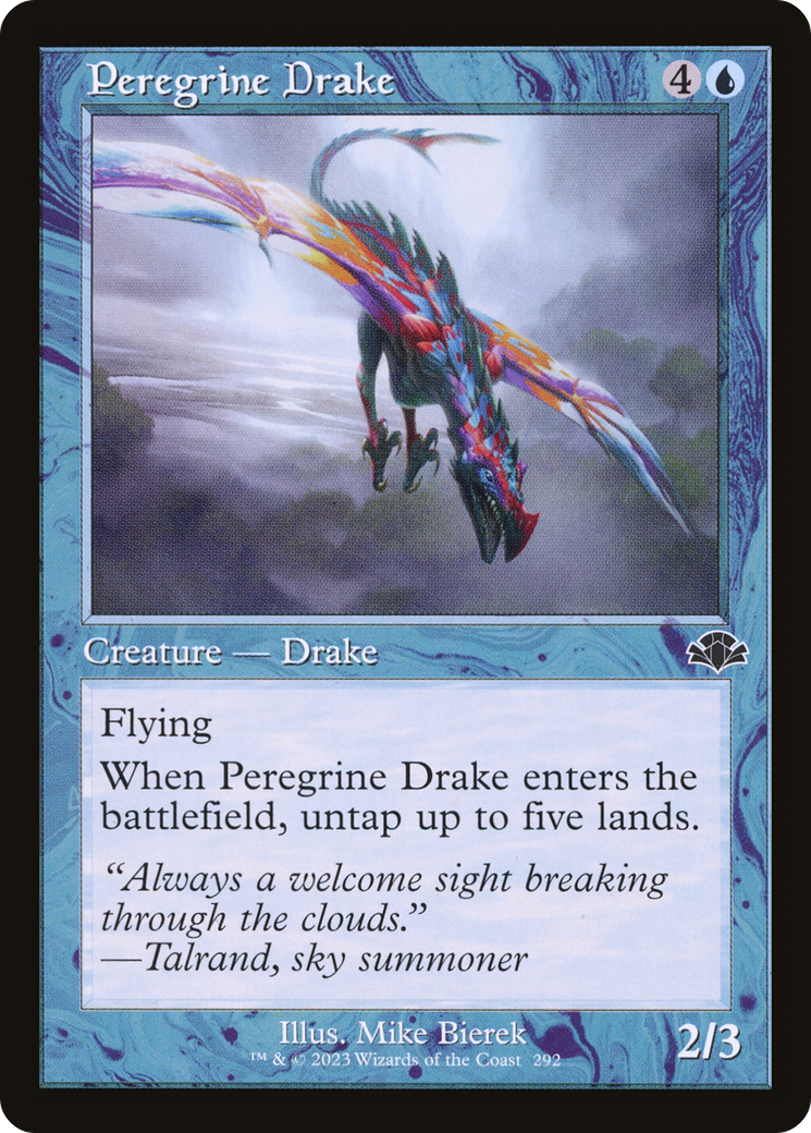 Peregrine Drake (Retro Frame) (292) [Dominaria Remastered]