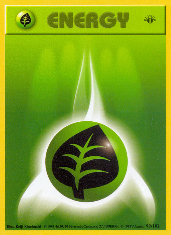Grass Energy (099/102) [Base Set (Shadowless)]