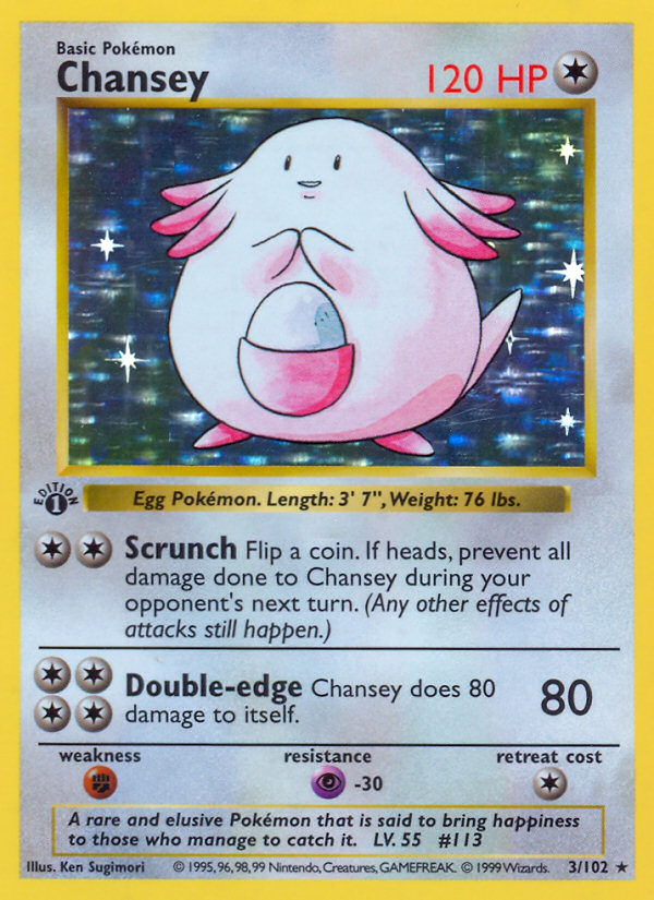Chansey (003/102) [Base Set (Shadowless)]