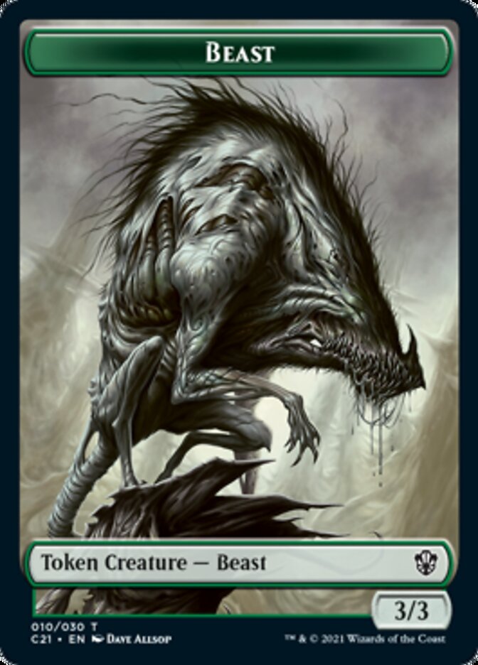 Beast (010) // Fish Double-Sided Token (10 // 3) [Commander 2021]