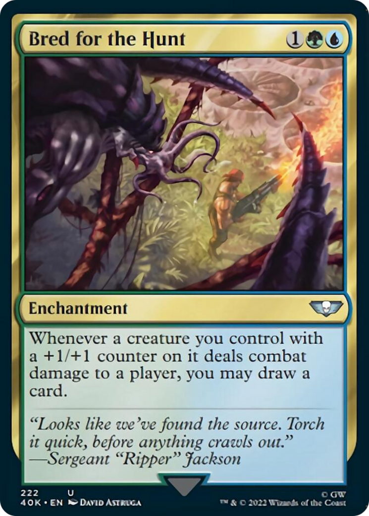 Bred for the Hunt (Surge Foil) (222) [Universes Beyond: Warhammer 40,000]