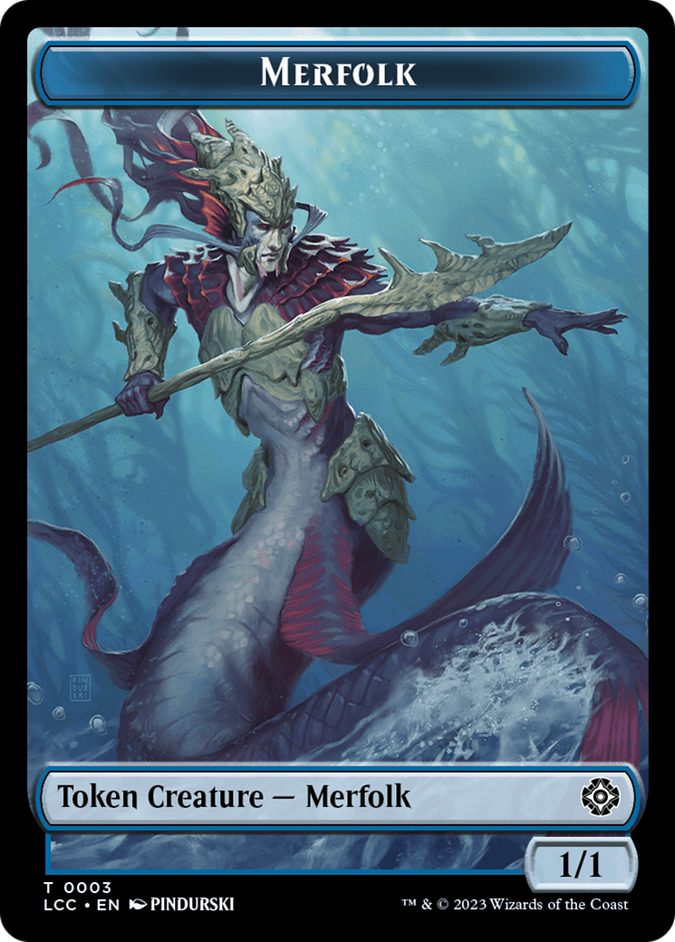 Bird // Merfolk (0003) Double-Sided Token (2 // 3) [Commander: The Lost Caverns of Ixalan]