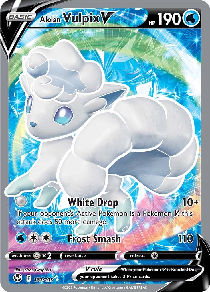 Alolan Vulpix V (Full Art) (173/195) [SWSH12: Silver Tempest]