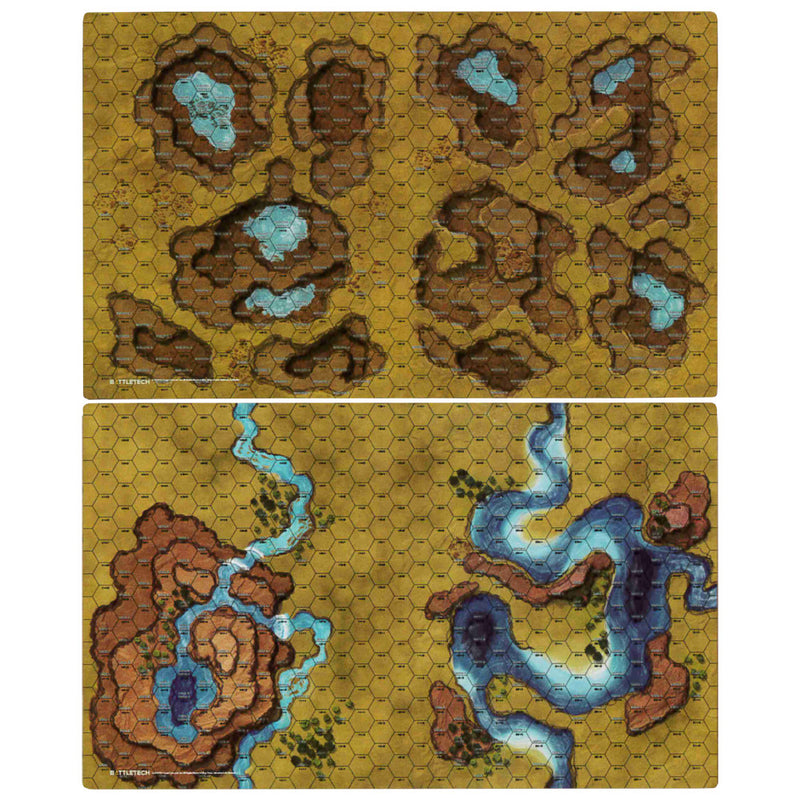 BattleTech: Battle Mat - Savannahs Sinkholes/Mountain Lake