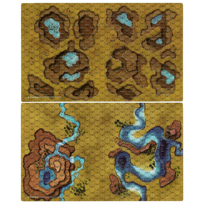 BattleTech: BattleMat - Savannah Large Lakes/Box Canyon