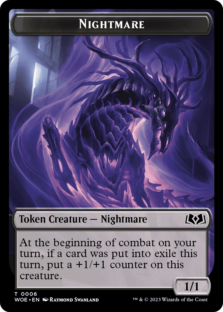 Nightmare // Food (0012) Double-Sided Token (6 // 12) [Wilds of Eldraine]