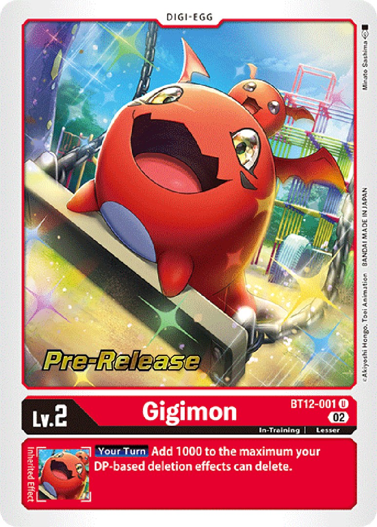 Gigimon (BT12-001 U) [Across Time Pre-Release Cards]