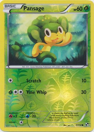 Pansage - 7/114 (Energy Holo) (007/114) [Miscellaneous Cards & Products]
