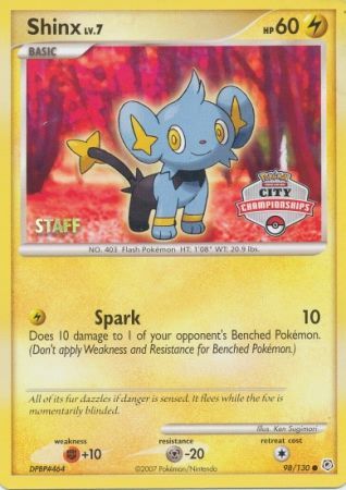Shinx - 98/130 (City Championships) [Staff] (98/130) [Nintendo Promos]