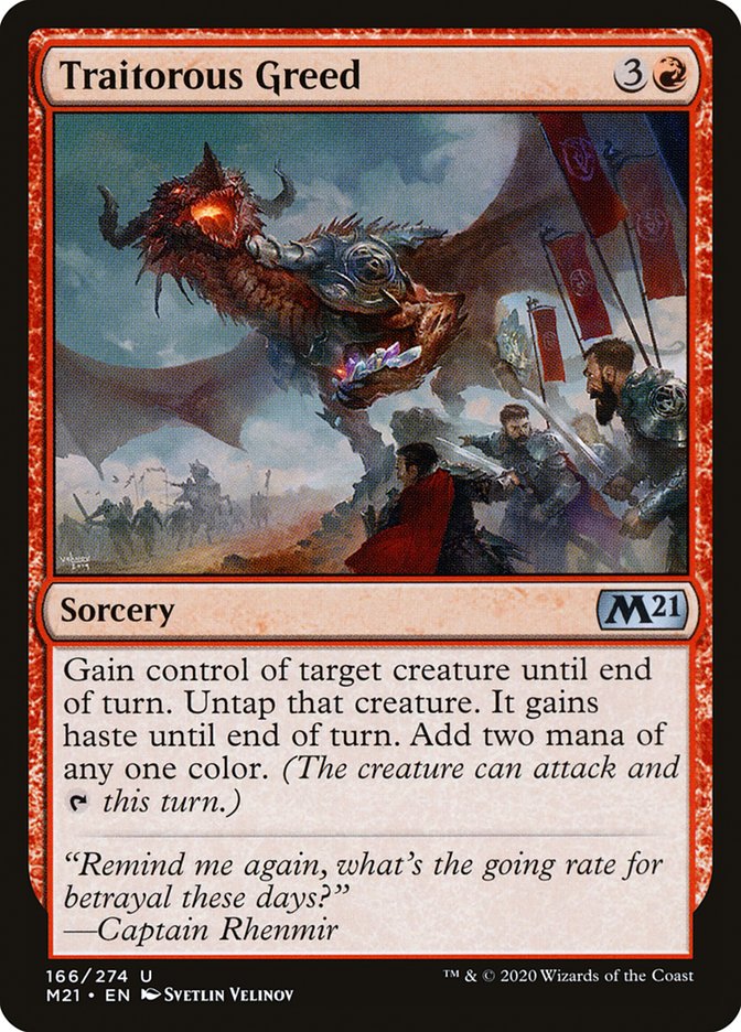 Traitorous Greed (166) [Core Set 2021]
