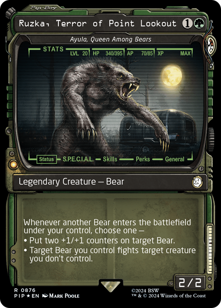 Ruzka, Terror of Point Lookout - Ayula, Queen Among Bears (Showcase) (Surge Foil) (876) [Universes Beyond: Fallout]
