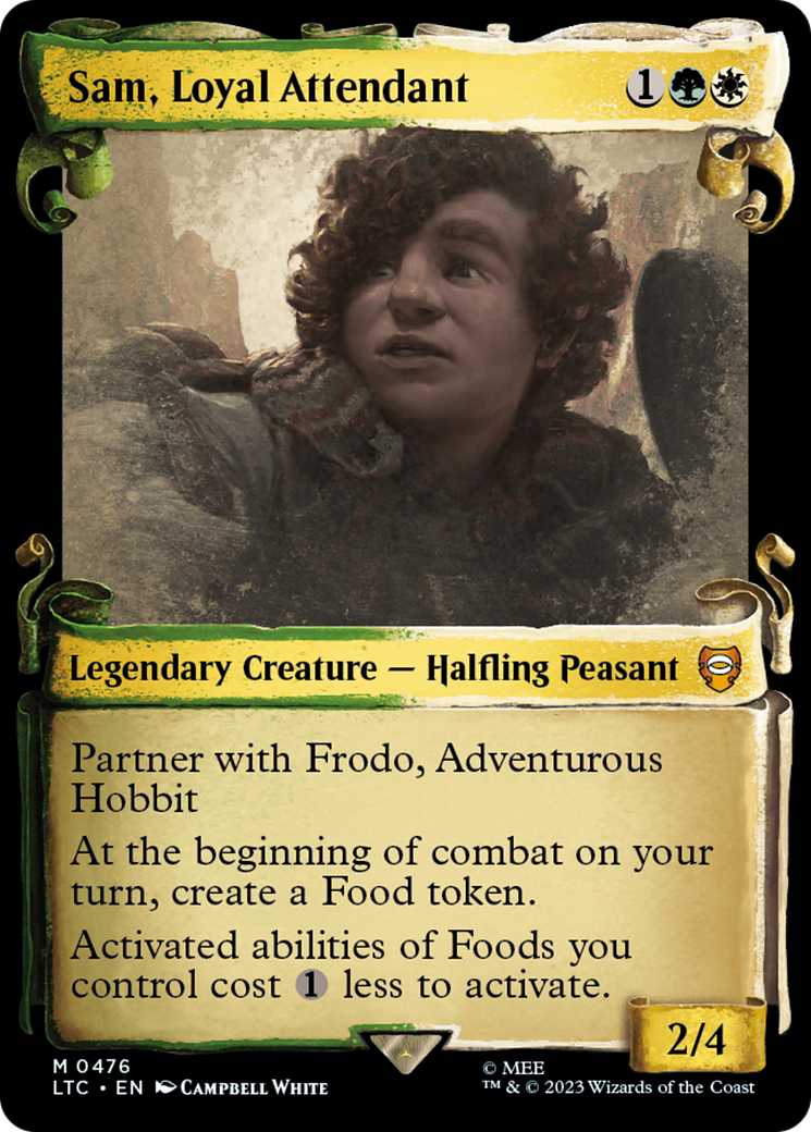 Sam, Loyal Attendant (Showcase Scrolls) (476) [Commander: The Lord of the Rings: Tales of Middle-earth]