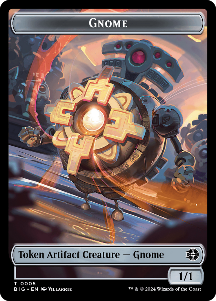 Gnome // Plot Double-Sided Token (5 // 20) [Outlaws of Thunder Junction: The Big Score]