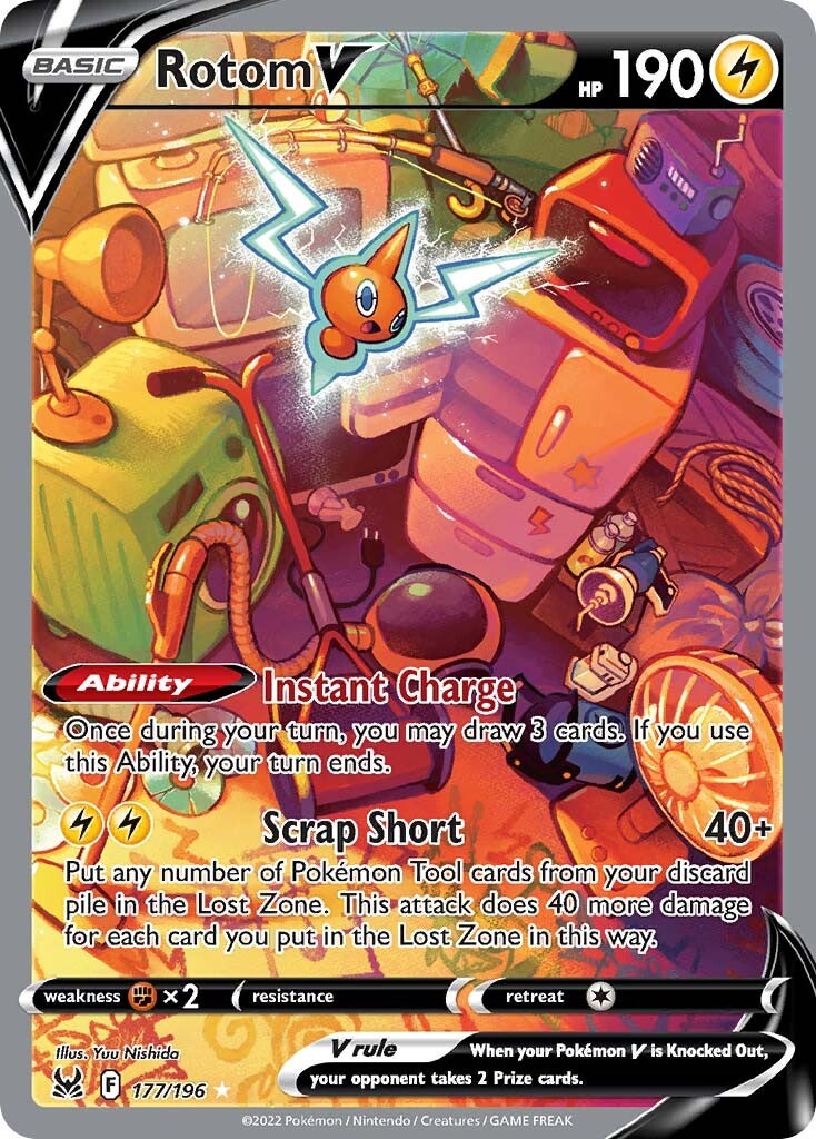 Rotom V (Alternate Full Art) (177/196) [SWSH11: Lost Origin]