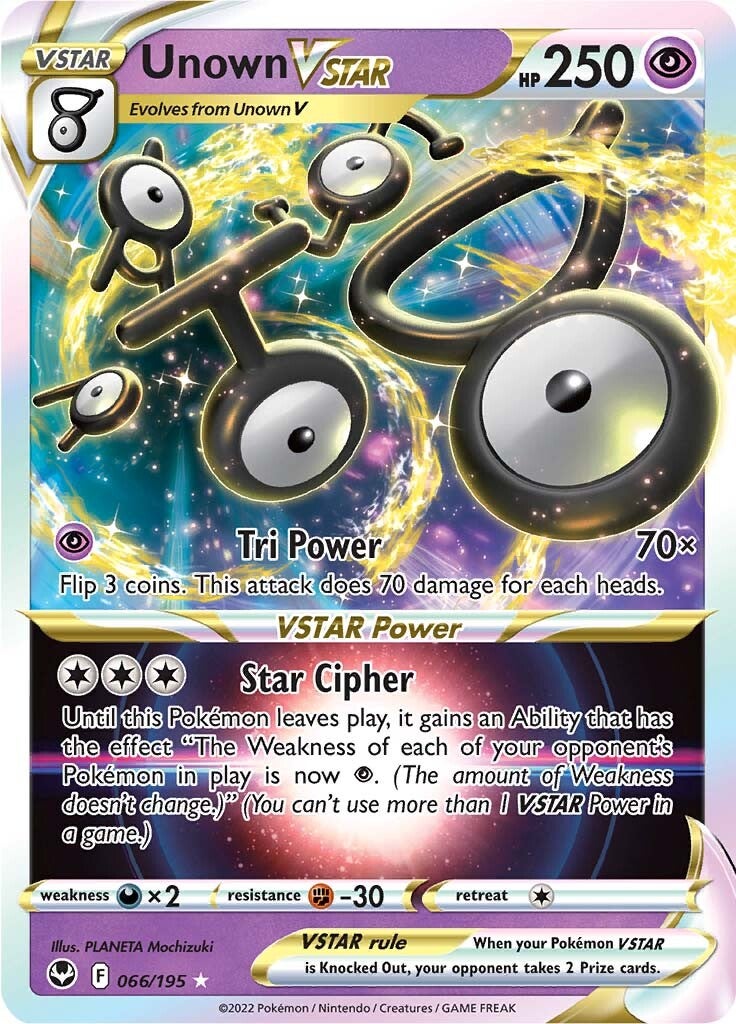 Unown VSTAR (066/195) [SWSH12: Silver Tempest]
