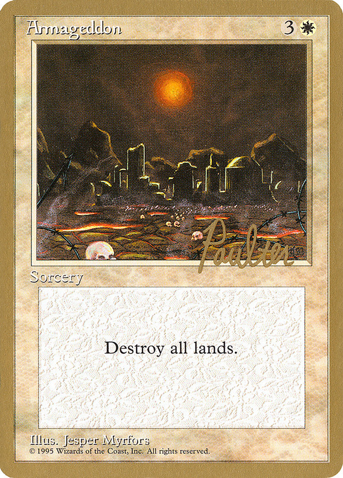 Armageddon - 1996 Preston Poulter (4ED) [World Championship Decks]