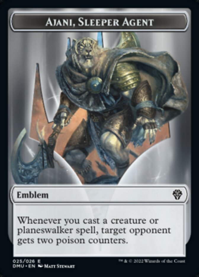 Soldier // Emblem - Ajani, Sleeper Agent Double-Sided Token (4 // 25) [Dominaria United]