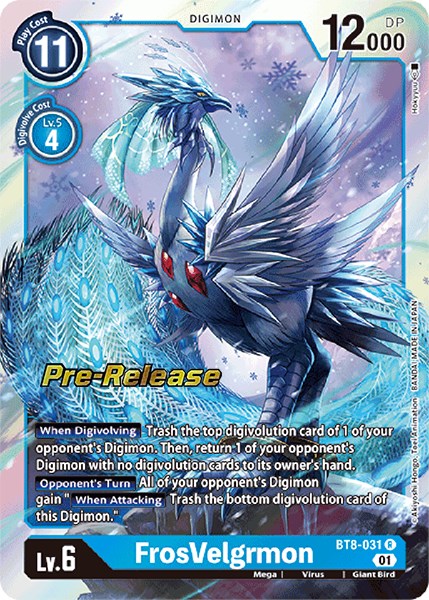 FrosVelgrmon (BT8-031 R) [New Awakening Pre-Release Cards]