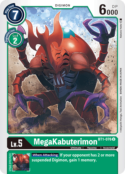 MegaKabuterimon (BT1-076 U) [Release Special Booster 1.0]